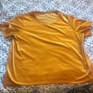 Old Navy Yellow Velvet Top